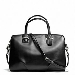 Coach Taylor Leather Satchel (Black F25296)